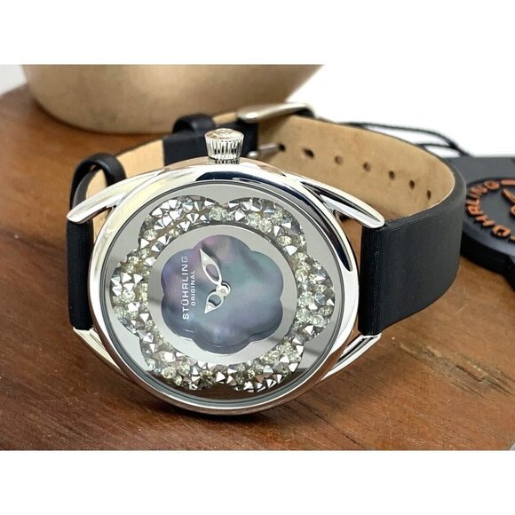 Stuhrling Women's Watch 995 Lily Quartz Blue Mother of Pearl Dial 38mm L… - Picture 8 of 14